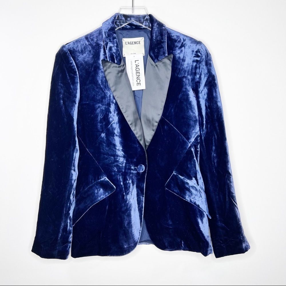 L'AGENCE Chamberlain Velvet Blazer Size NWT